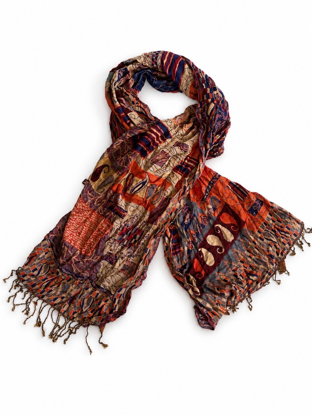 100% Pashmina Boho Paisley Scarf Shawl